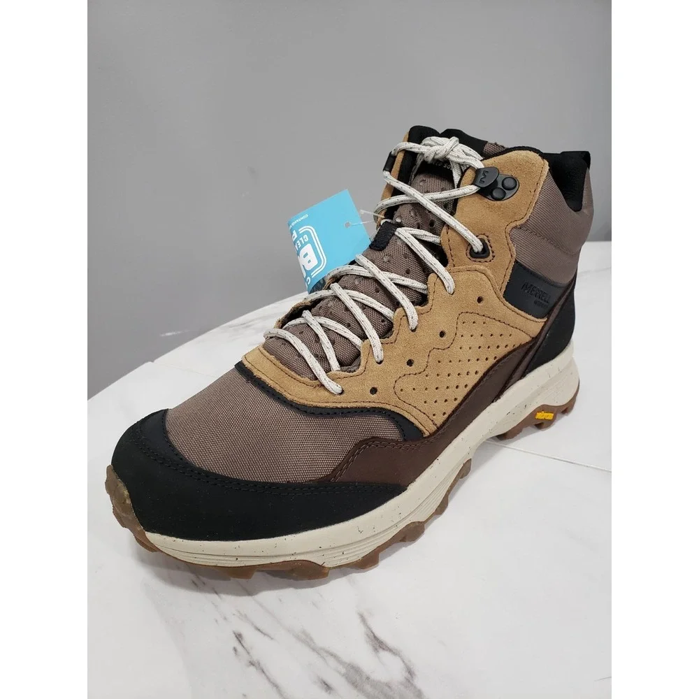 Merrell J004535 Men's 11.5 Speed Solo Mid Waterproof Hiking Boots, Clay/Olive